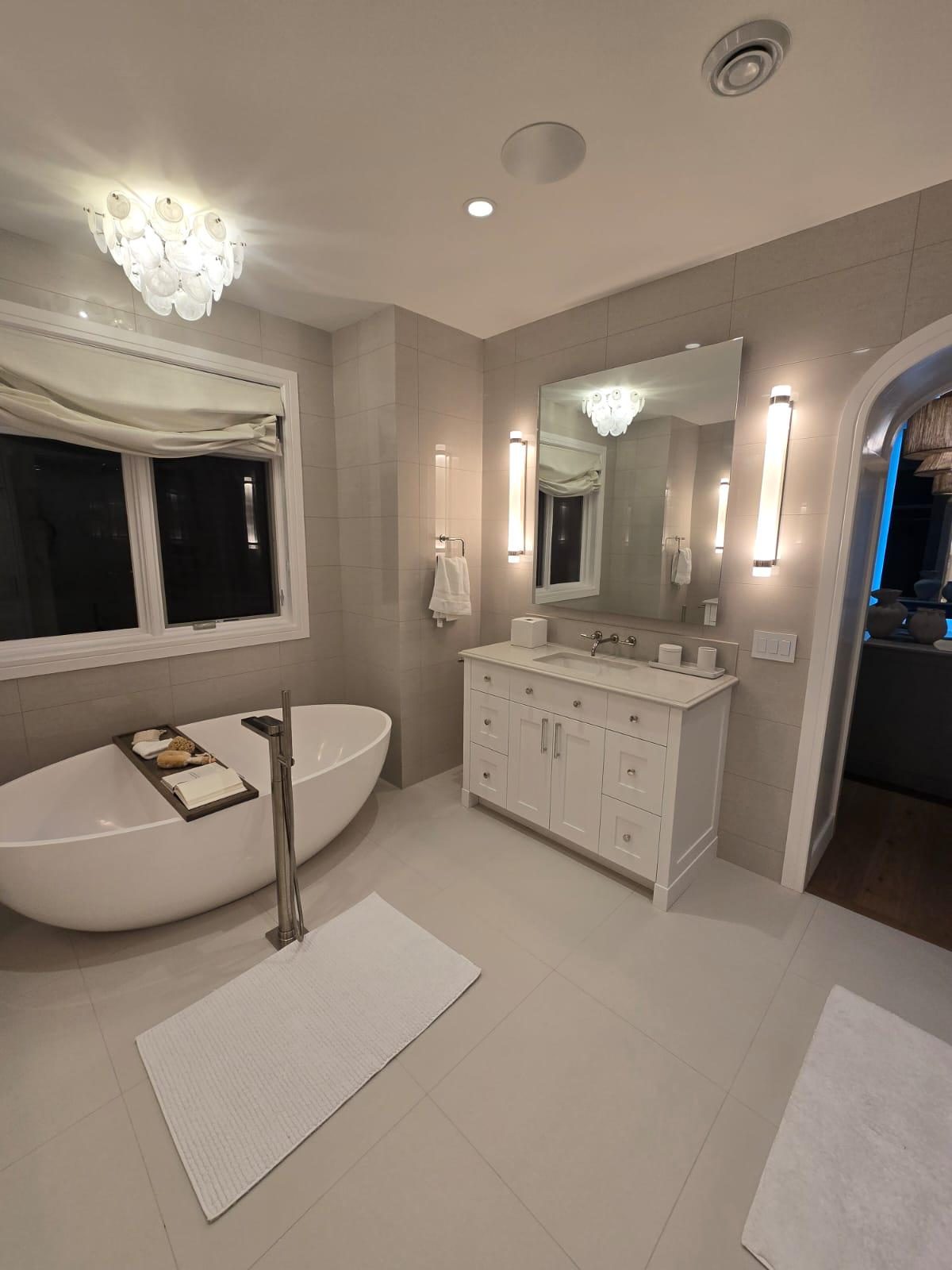 Spa-style bathroom detail